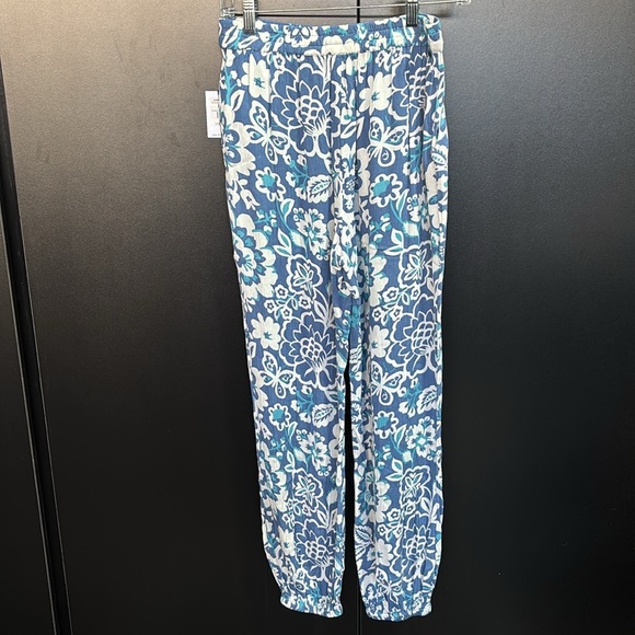 O’Neill Elsie woven pull on crinkle pant,elastic waist,2 pocket,floral,stretch - Picture 7 of 13